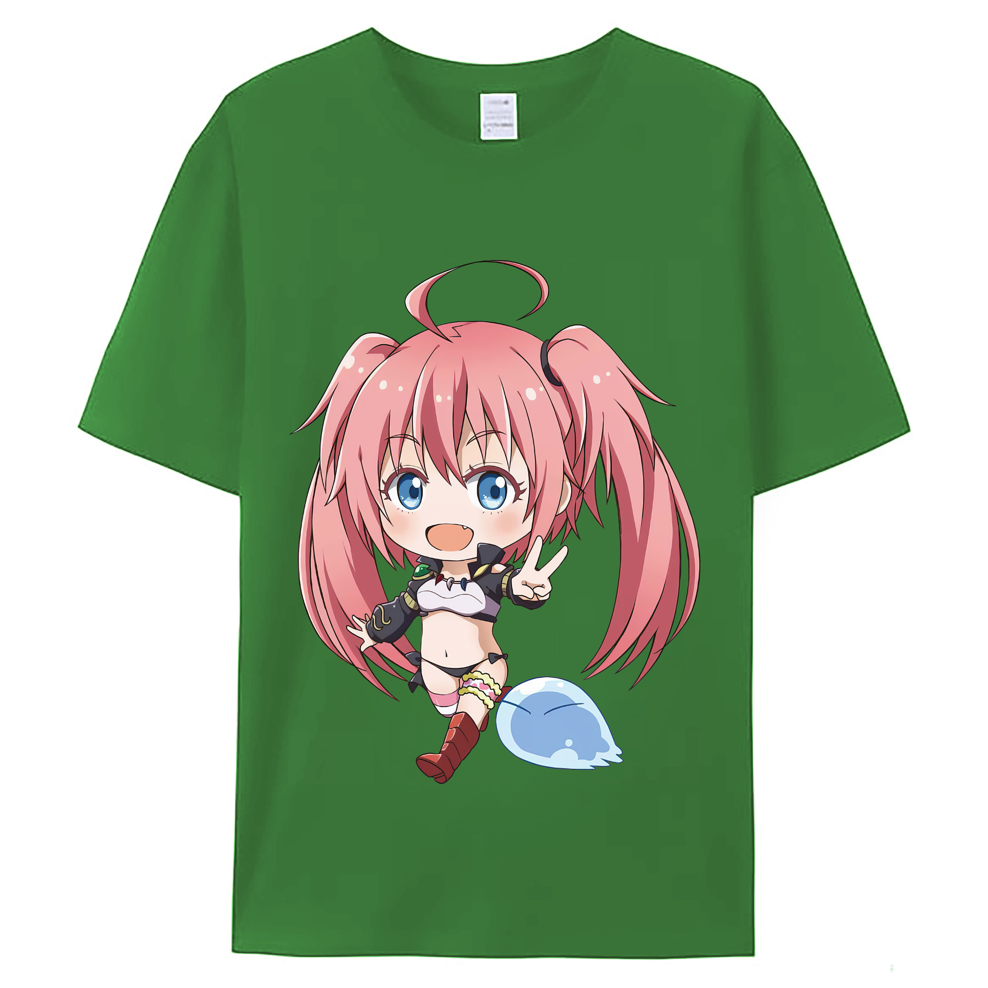 （画像用） 転スラ Regarding Reincarnated to Slime レディースカジュアルプリントTシャツ（綿100％）